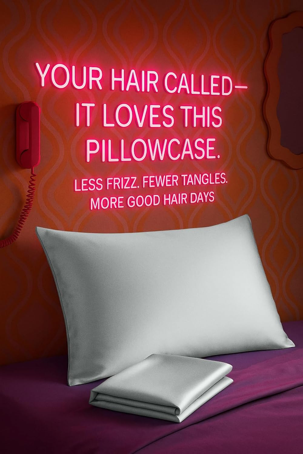 Blissford Satin Pillowcase with Zipper, for Hair and fabric comfort, Feels Soft and Cool Like a Silk Pillowcase, Satin Pillow Cases 2…