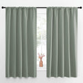 NICETOWN Window Curtains Blackout Drapes - Thermal Insulated Solid Rod Pocket Blackout Curtains/Draperies for Living Room (Greyish Green…
