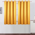 Lemomo Blackout Curtains 66 x 54 Inch Long Yellow Curtains Set of 2 Panels Room Darkening Curtains for Bedroom and Living Room 54 Inch silv…