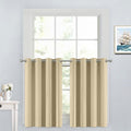 Yakamok 36 Inch Curtains Blackout Window Curtains for Kitchen, Grommet Room Darkening Thermal Insulated Sunlight Block Drapes for Living…