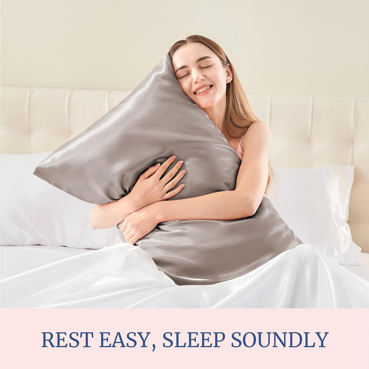 Bedelite Satin Pillowcase for Hair and Skin, Super Soft and Cooling Similar to Silk Pillow Cases 2 Pack with Envelope Closure, Gift for Wom…