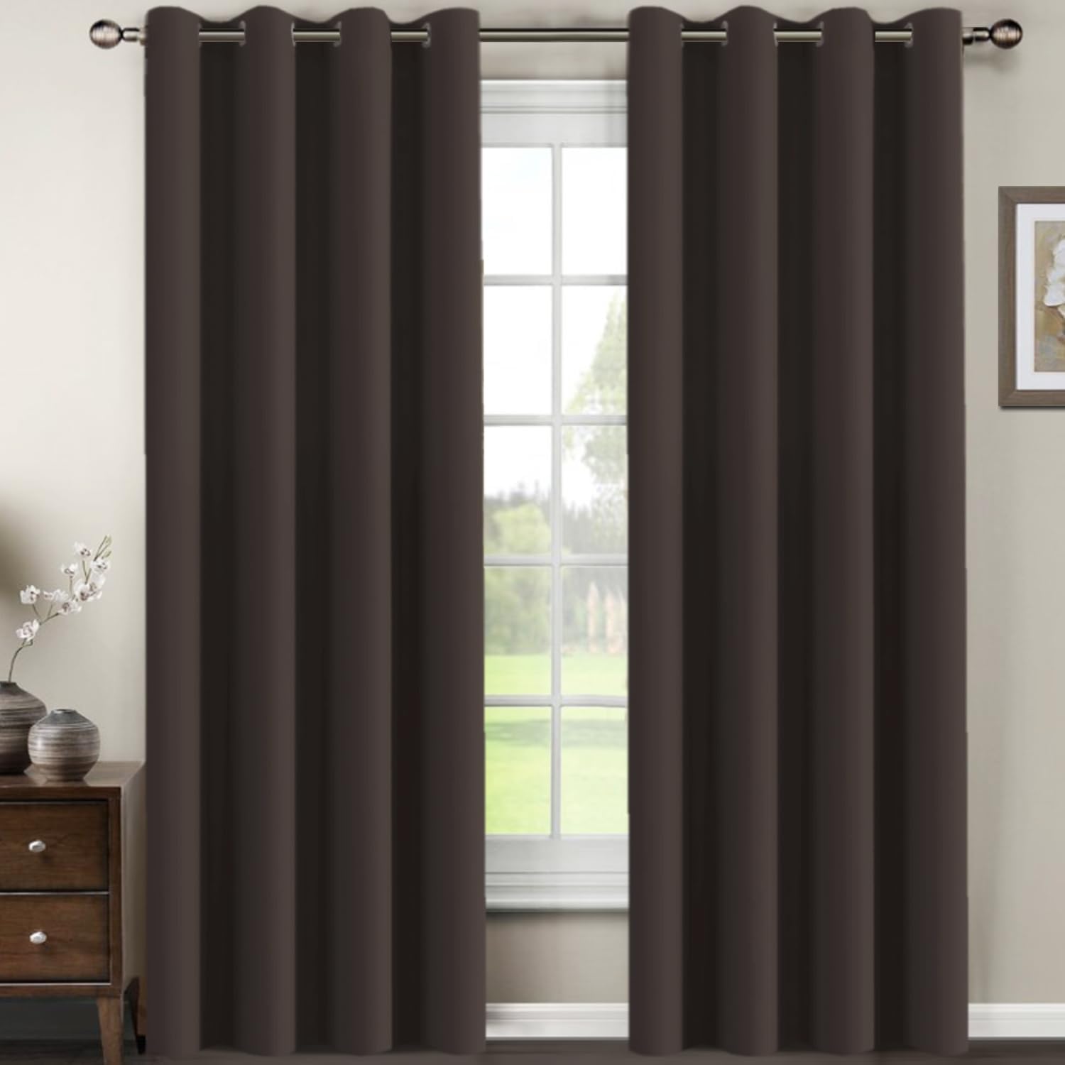 H.VERSAILTEX Blackout Curtain for Living Room Thermal Insulated Window Treatment Curtain Extra Long 108 inch Length Energy Savi…
