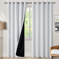 BGment Greyish White 100% Blackout Curtains for Living Room 84 Inch Length 2 Panels, Thermal Insulated Full Light Blocking Energy Save Wind…