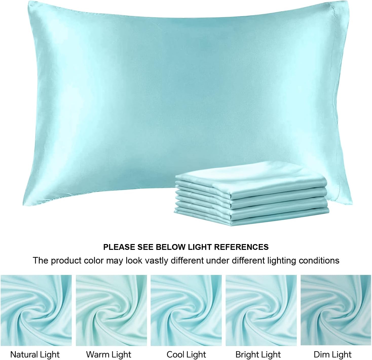 Bedelite Satin Pillowcase for Hair and Skin, Super Soft Similar to Silk Pillow Cases 4 Pack with Envelope Closure, Cooling Pillowcases for…