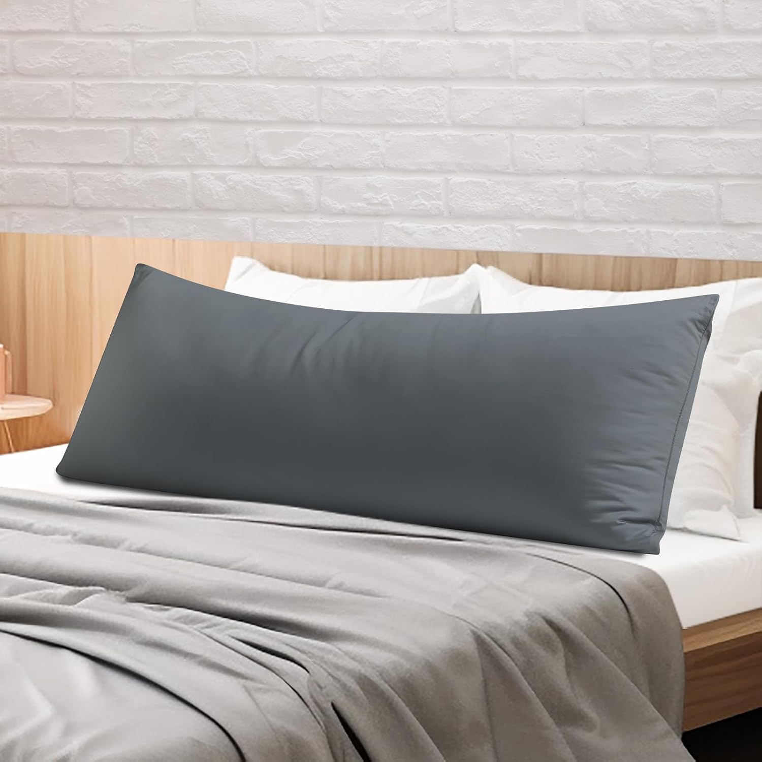 ShunjieHome 100% Egyptian Cotton Body Pillow Cover Long Pillow Case, 600 Thread Count Bed Pillow Protector with Zipper, Sateen Weave Coolin…