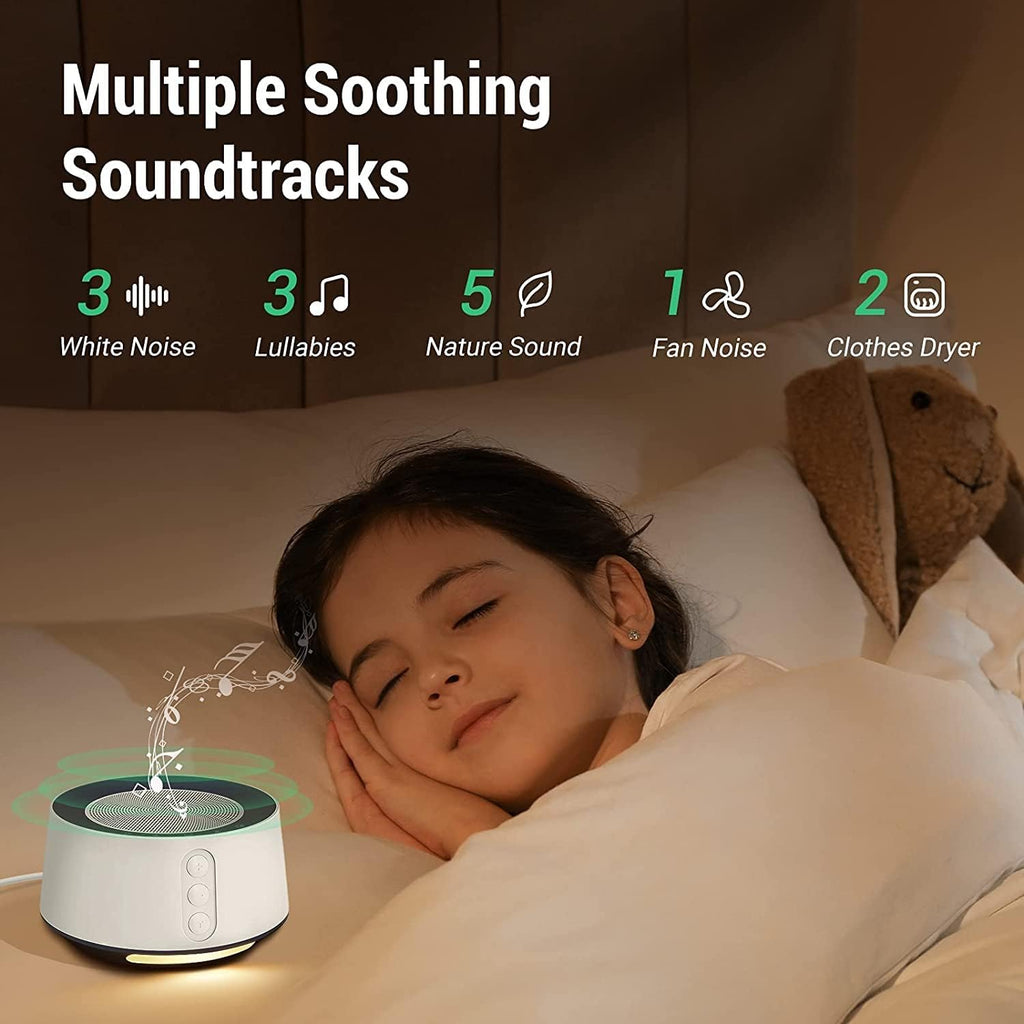 White Noise Sound Machine, Adjustable Baby Night Light for Sleeping,14 High Fidelity Sleep Machine Soundtracks, Timer and Memory Feature…