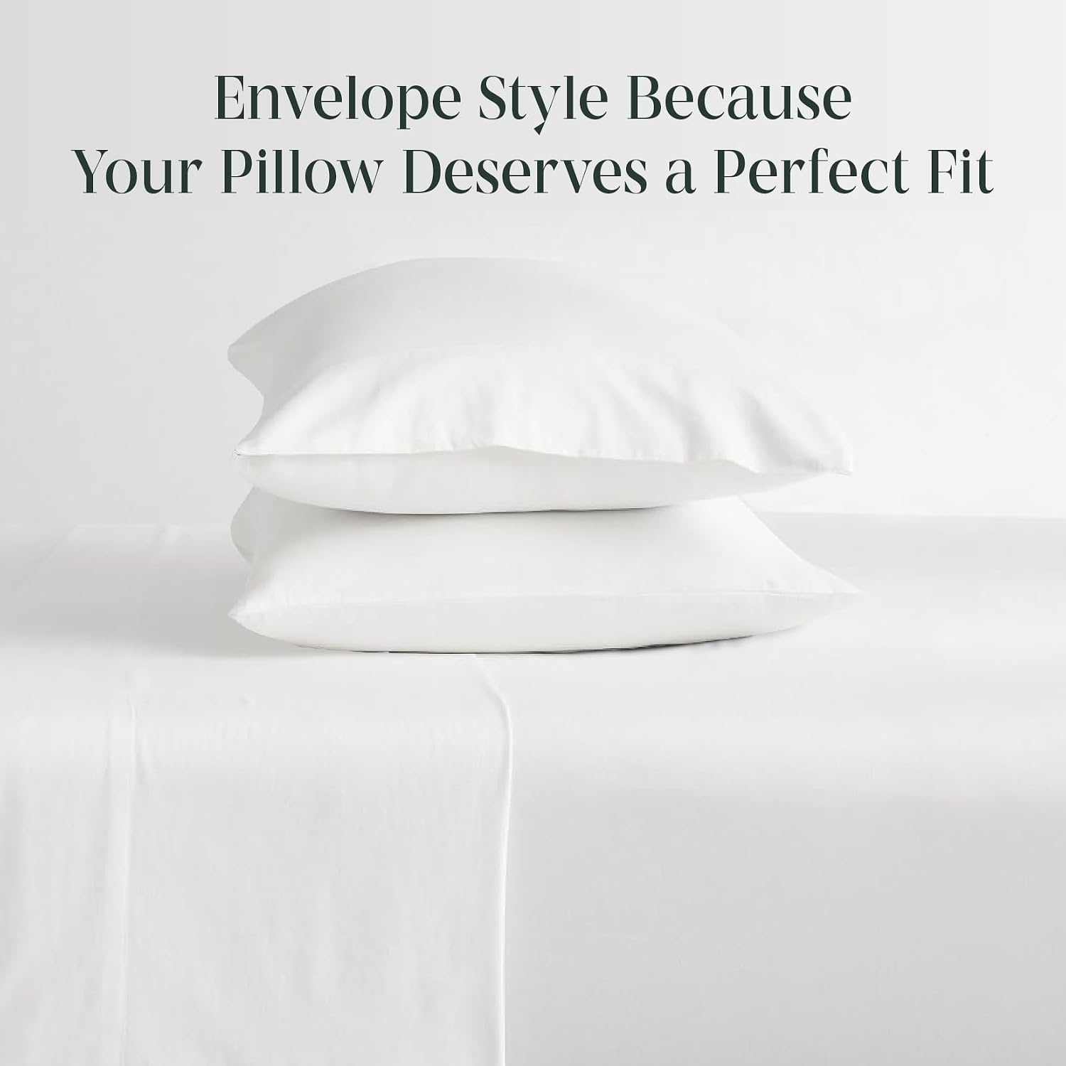 FEATHER & STITCH NEW YORK 100% Cotton 2 Piece King Pillow Cases, 300TC Ultra-Soft Pillowcases with Envelope Closure, Wrinkle- Fade- Stain…