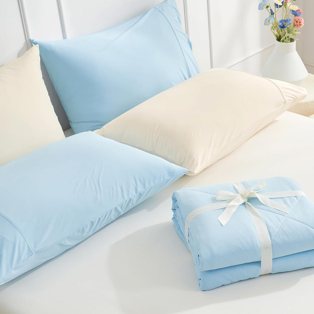 CozyBliss Cozy Bliss 2pcs Cooling Pillow Cases Set for Hot Sleepers & Night Sweats, Q-Max 0.5 Silky Wrinkle-Free Pillow Covers with Envelop…