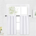 Rybhome RYB HOME Half Window Curtains - 50% Light Block Privacy Curtains Thermal Insulated Drapes for Kitchen Cafe Kids Nursery Bedroom Liv…