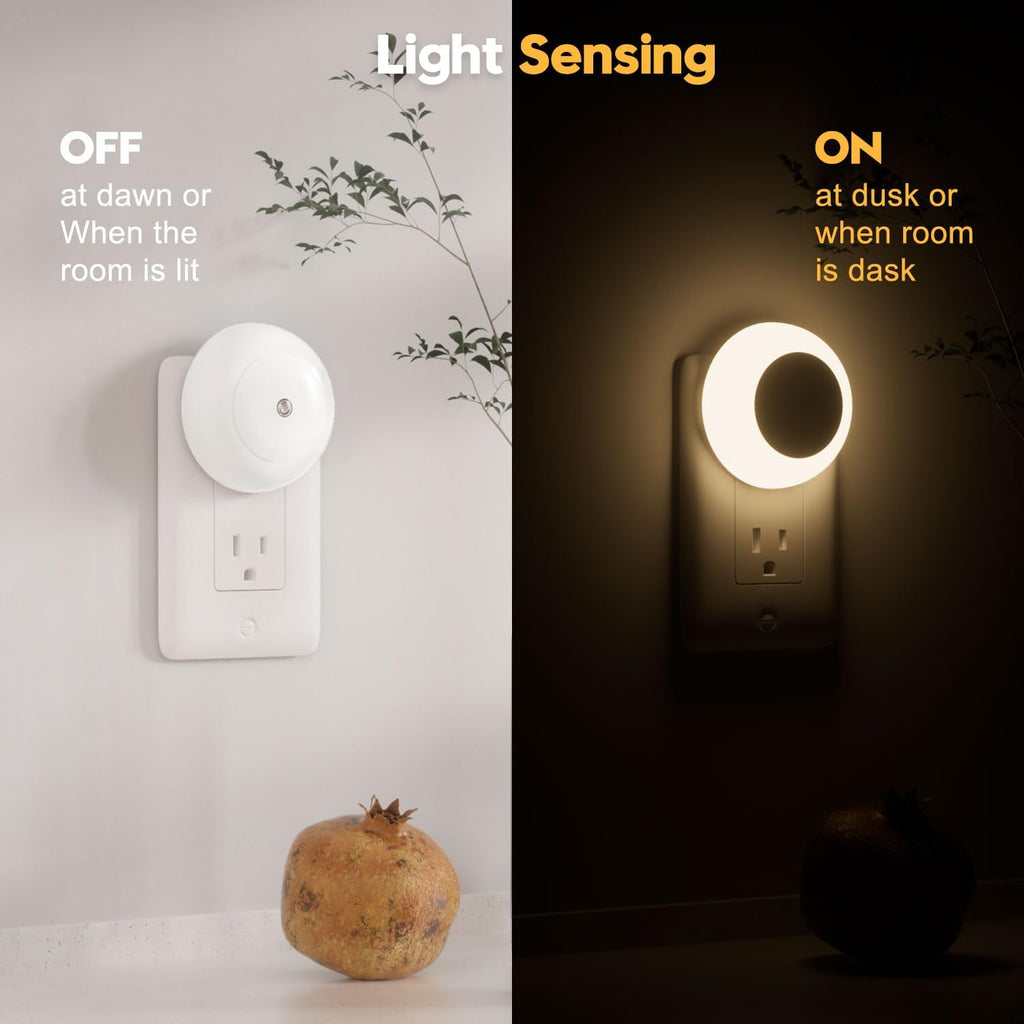 fesnne Night Light, Night Lights Plug into Wall, Dusk to Dawn Sensor Warm White Led Night Light 0.5W, 8 Pack Nightlight for Adults…