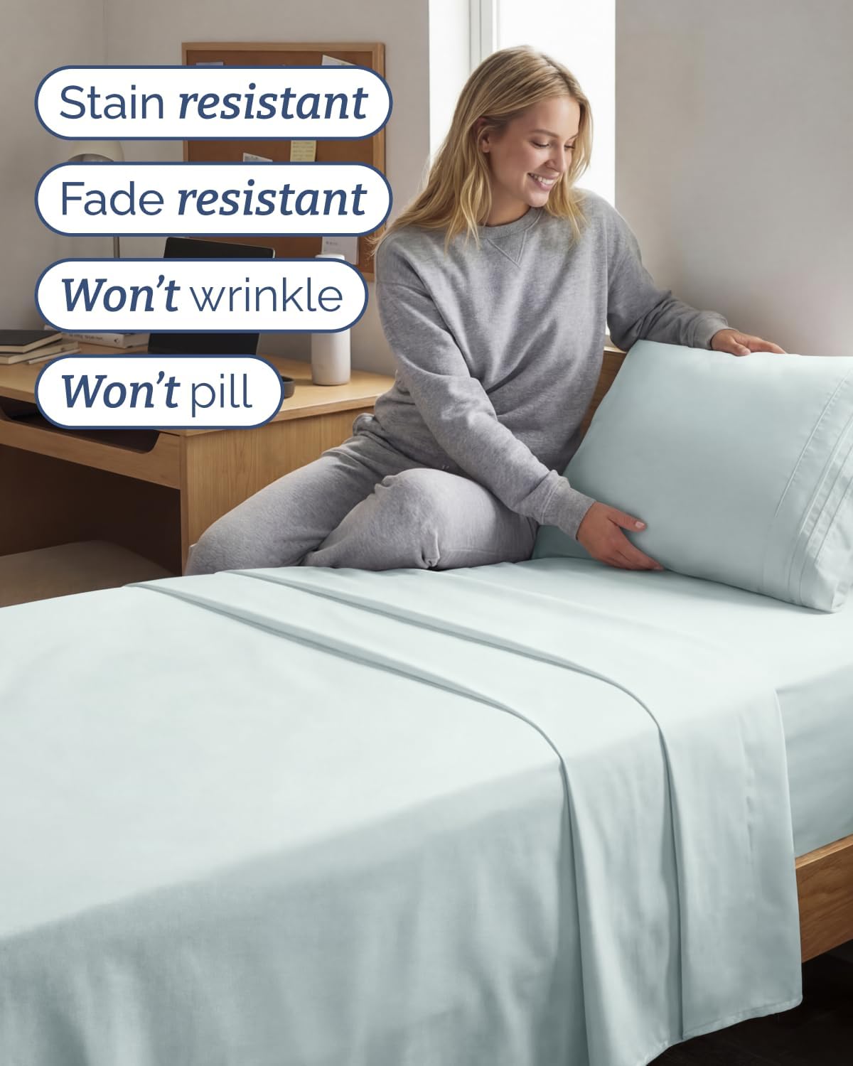 Twin XL 4 Piece Sheet Set - Comfy Breathable & Cooling - Hotel Luxury Bedding for Women, Men, Kids, Teens & Children - 1 Flat & 1 Fitted…