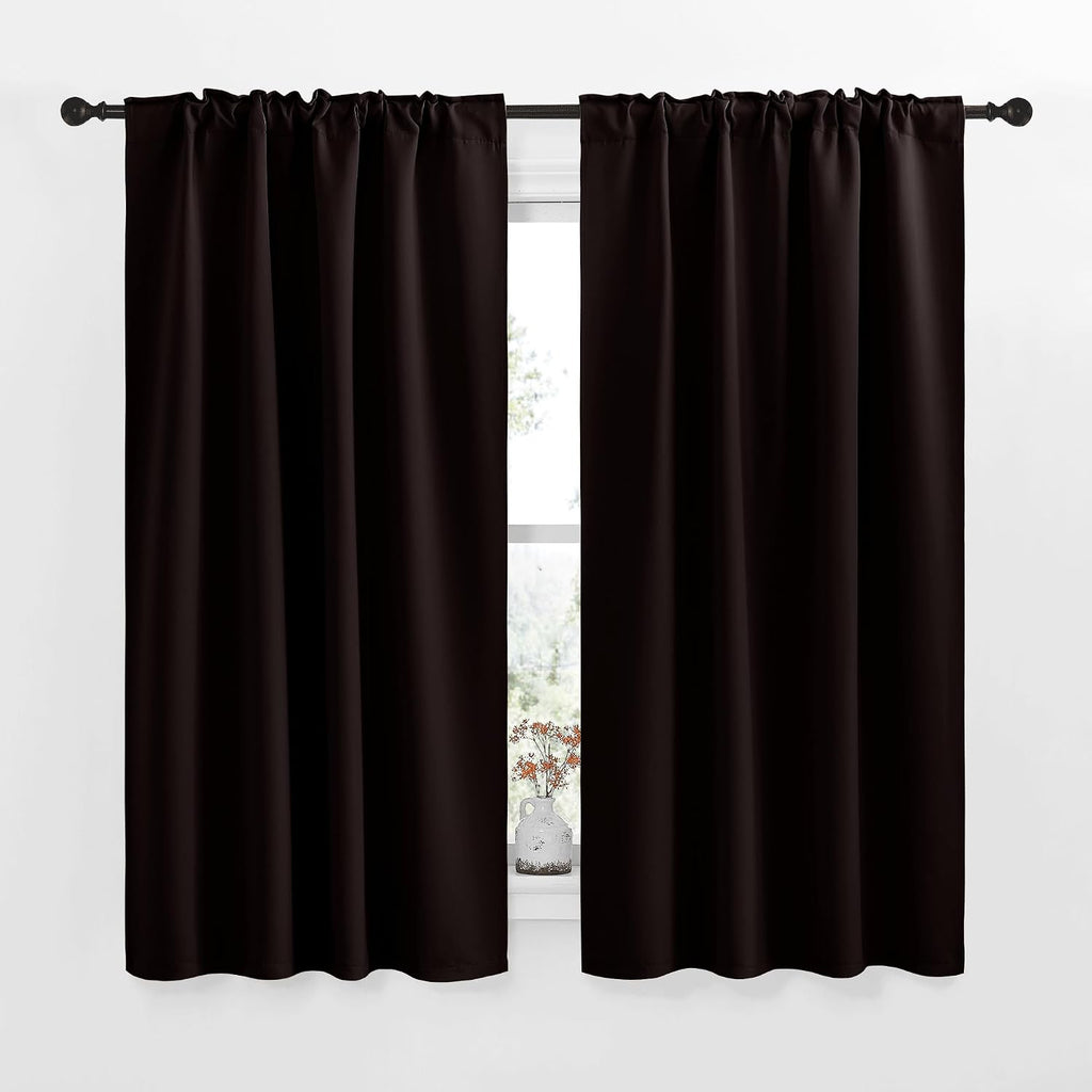 NICETOWN RV Curtains for Camper Windows - (Toffee Brown Color) 42x50 Inch, 2 Panels Set, Thermal Insulated Room Darkening Blackout…