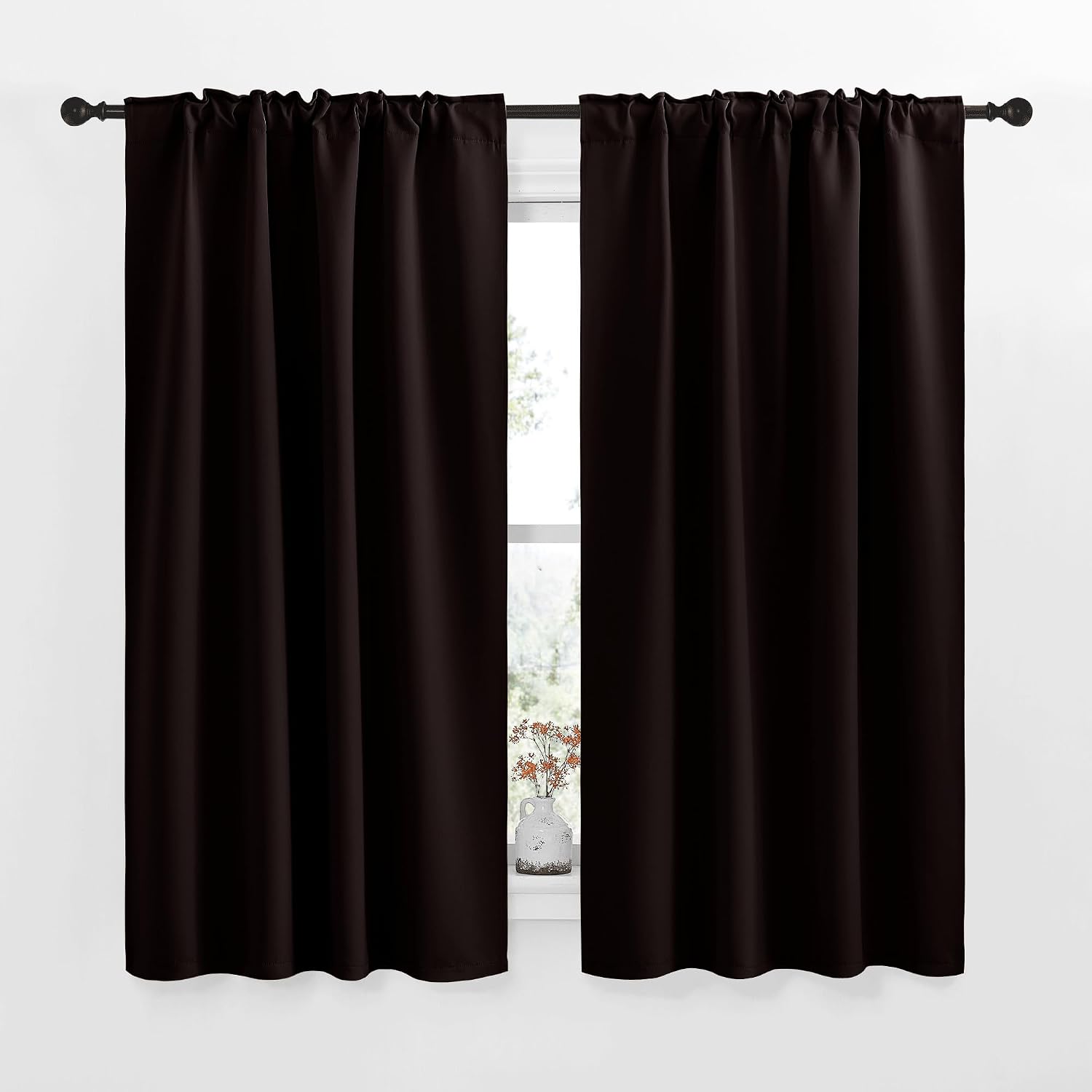 NICETOWN RV Curtains for Camper Windows - (Toffee Brown Color) 42x50 Inch, 2 Panels Set, Thermal Insulated Room Darkening Blackout…