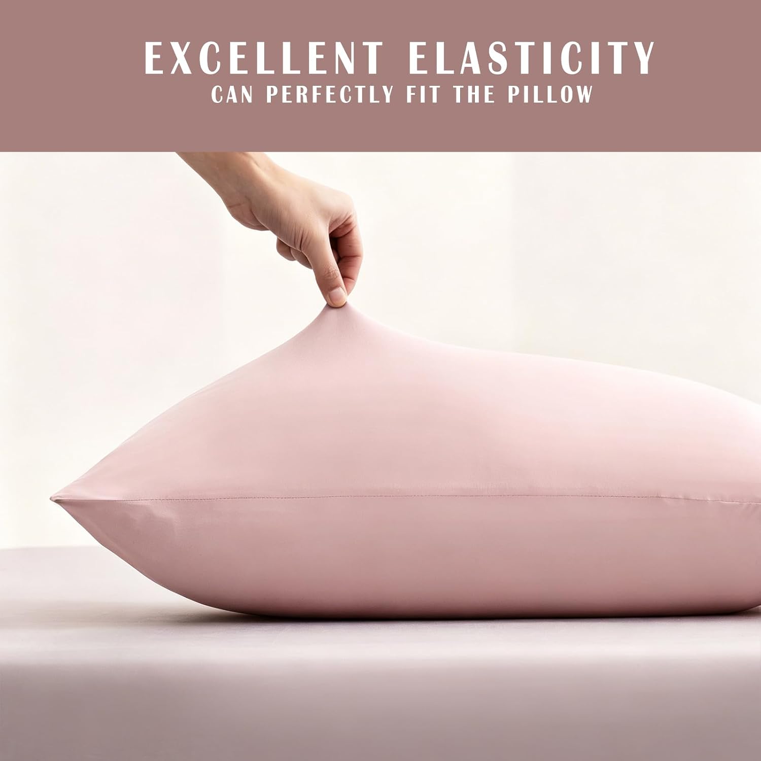TELUS Cooling Pillowcases King Size 2-Pack, Silky Soft Breathable Pillow Case with Envelope Close, Stay Cool Pillow Cover for Hot…