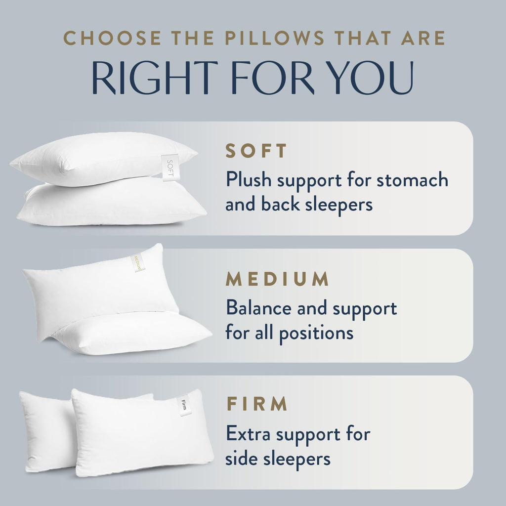 Digital Decor 100% Cotton Luxury Hotel Pillows King Size Set of 2, Cooling Hypoallergenic Down Alternative Pillows for Sleeping, Firm…