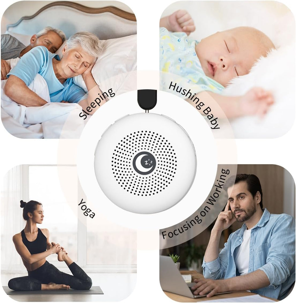 Sleepbox Sleep Sound Machine Portable Noise Machine with 30 Soothing Sounds 4 Timer Memory Function Rechargeable Battery 32 Volume Levels f…