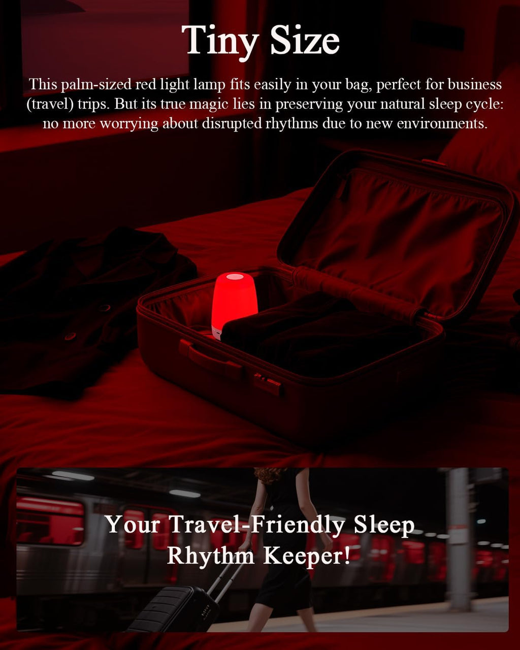 Generic Red Light Night Light for Bedroom - 670nm Sleep-Enhancing Lamp, 2 Color Mode, 3 Brightness Level, Touch Control, 2H Timer, M…