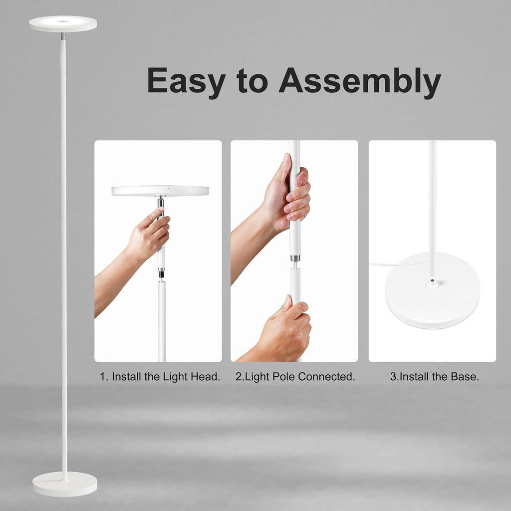 Sunmory Floor Lamps for Living Room, 32W/3000LM Super Bright LED Floor Lamp with Remote Control, 69" Tall Standing Lamp with Stepless Dimma…