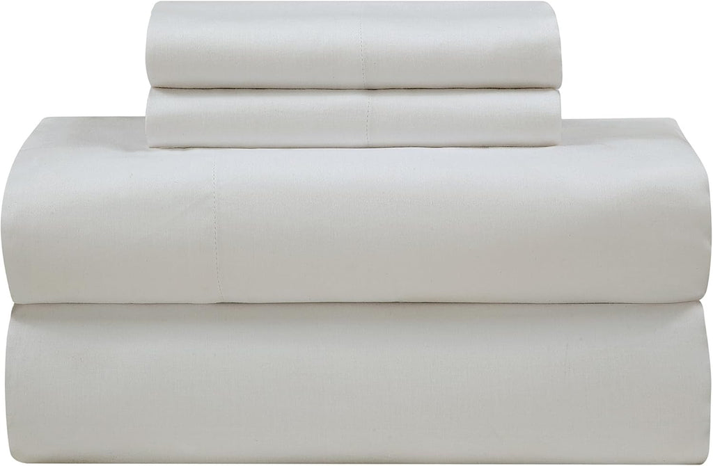 Royalelinens ROYALE LINENS 300 Thread Count 100% Long Staple Combed Cotton Sheet Set - 4 Piece Queen Bed Sheets - 1 Fitted, 1 Flat & 2 Pill…