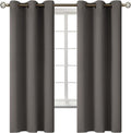 BGment Blackout Curtains for Bedroom - Grommet Thermal Insulated Room Darkening Curtains for Living Room, Set of 2 Panels (42 x 63 Inch, Gr…