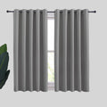 NICETOWN Silver Grey Blackout Curtain Panels for Bedroom, Thermal Insulated Extra Wide Blackout Draperies and Drapes for Basement (2…