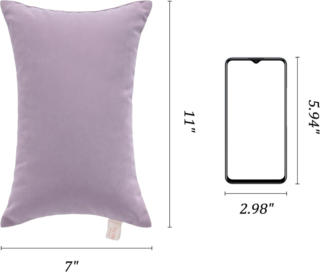 BEDSUM Tiny Pillows, 11x7 Mini Microfiber Small Pillow for Neck and Lumbar Support - Machine Washable Cushion for Office Desk…