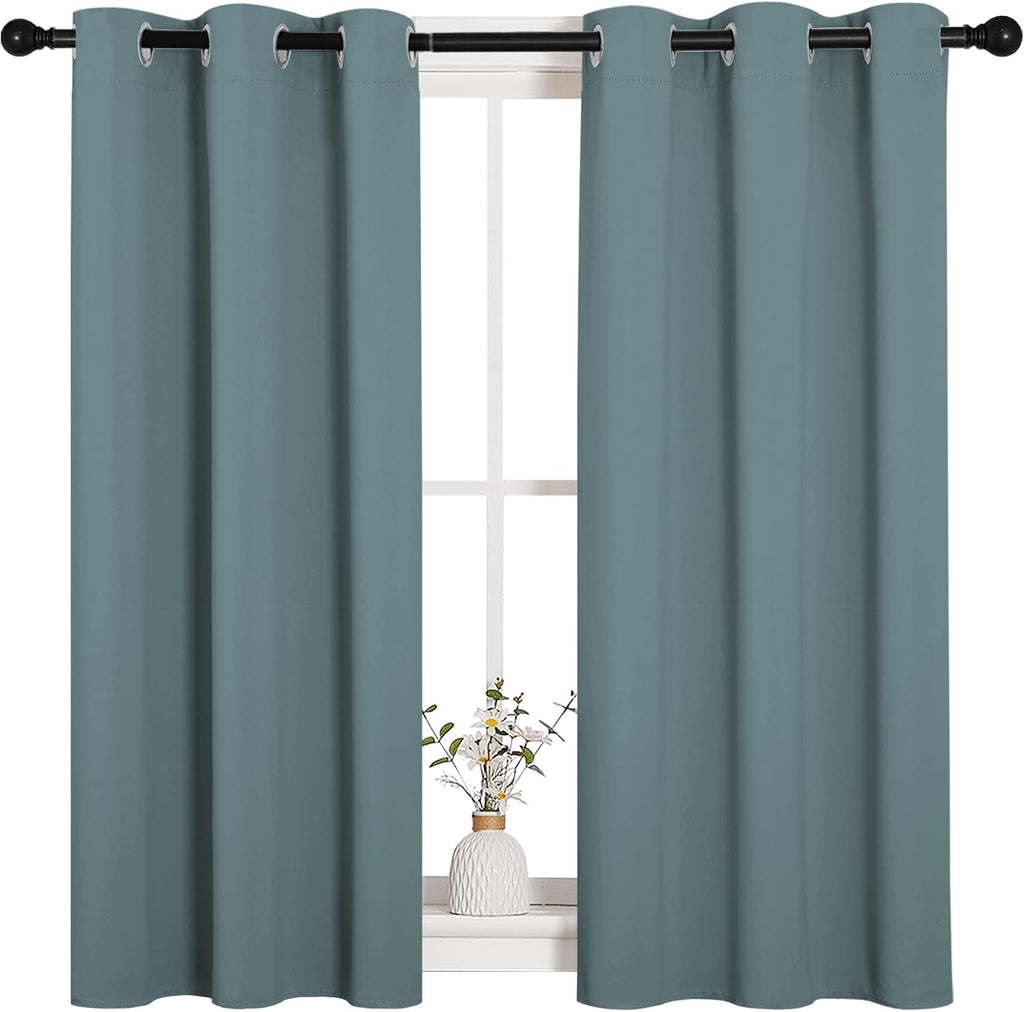 NICETOWN Modern Blackout Curtains Noise Reducing, Thermal Insulated and Privacy Room Darkening Drape Panels for Boy's Guest Room Door…