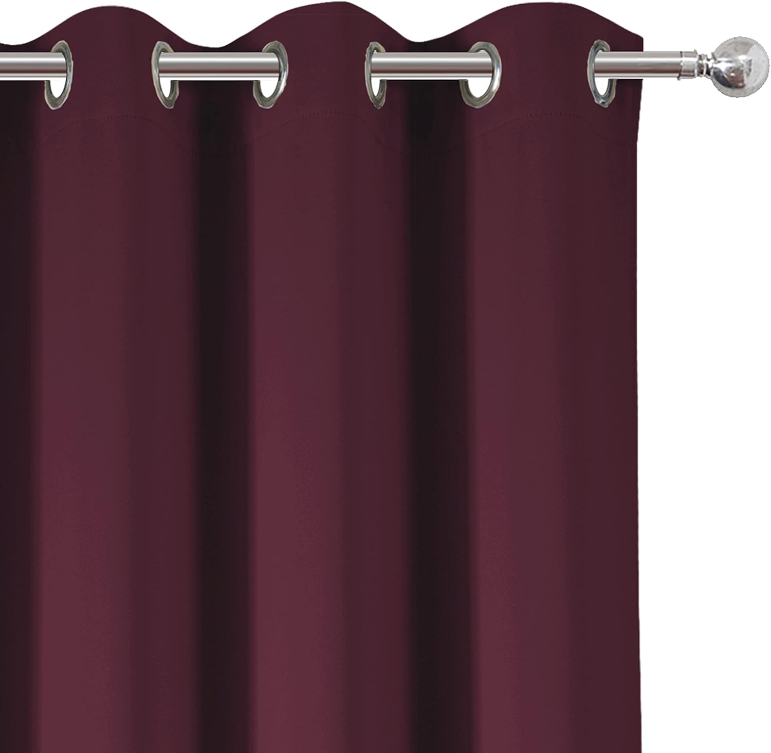 Lemomo Burgundy Red Thermal Blackout Curtains/38 x 84 Inch/Set of 2 Panels Room Darkening Curtains for Bedroom 84 Inch Red
