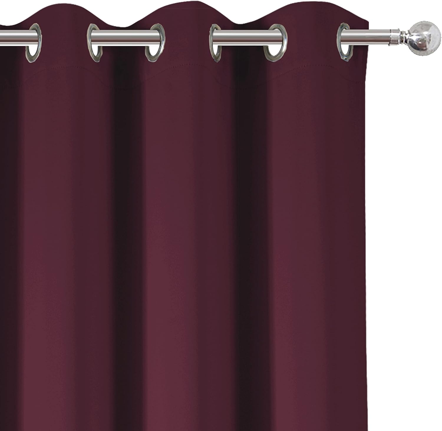 Lemomo Burgundy Red Thermal Blackout Curtains/52 x 84 Inch/Set of 2 Panels Room Darkening Curtains for Bedroom 84 Inch Red