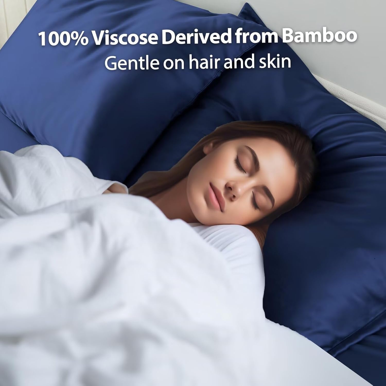 ShunjieHome 4 Pack Cooling Pillow Cases, Viscose Derived from Bamboo Pillow Protectors King Size Set of 4, 400 Thread Count Soft Silky Breat…