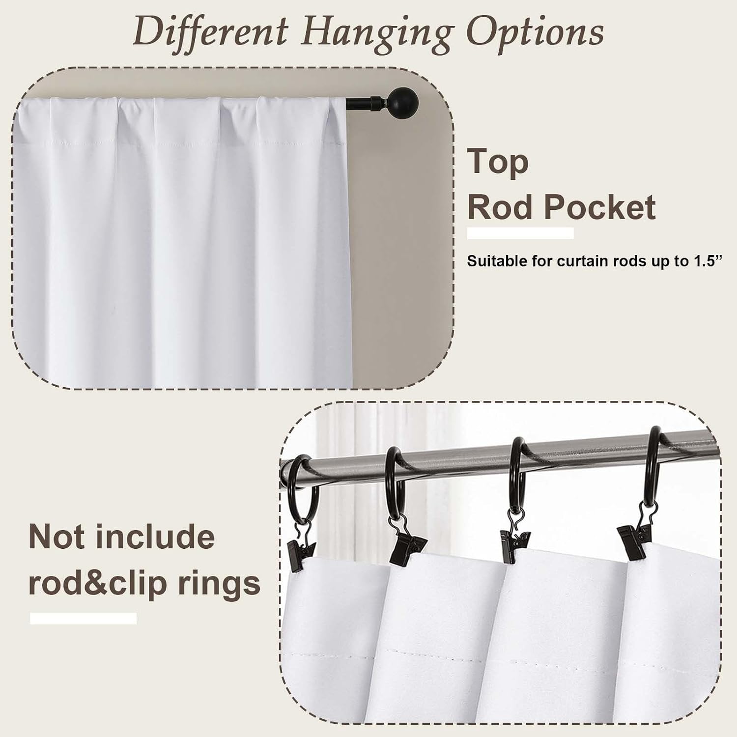 Gwine Pura White Curtains 84 inches Long for Bedroom, Light Filtering Thermal Insulated Noise Reducing Window Curtain for Living Room…