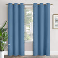 YoungsTex Denim Blue Blackout Curtains for Living Room 84 Inch Length - Thermal Insulated Drapes with Grommet Room Darkening for Kids Bedro…