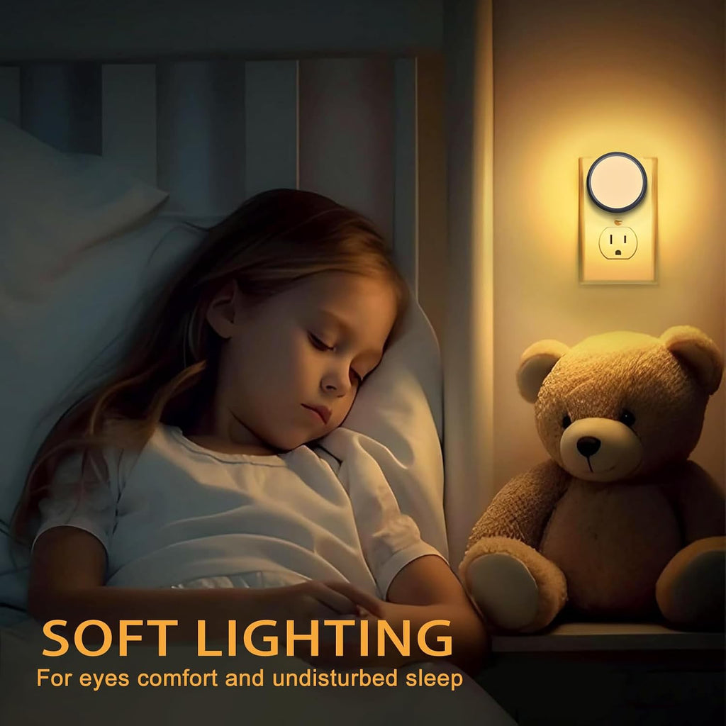 Night Lights Plug into Wall, Night Light with Dusk to Dawn Sensor, Soft White 3000K, Compact Plug in Nightlight for Kids, Adults…