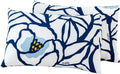 YuHeGuoJi Floral Pillow Cases Queen 100% Cotton Blue White Pillowcases Set of 2 Decorative Flower Pillow Covers Abstract Botanical Pillow E…