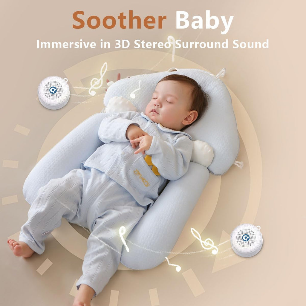 Portable Noise Machine Baby Battery Sound Machine with 30 Soothing Sounds Mini White Noise Machine 32 Volume Level Sleep Machine for 3D…
