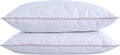 puredown® Goose Feathers and Down Pillow with Diamond Quilting with 100% Cotton Cover, Pack of 2, Standard Size