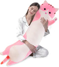 shangman Lovely Plush Cat Doll Cute Cartoon Soft Stuffed Kitten Pillow Long Throw Sleeping Pillow Doll Toy Gift for Kids Girlfriend…