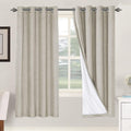 H.VERSAILTEX 100% Blackout Curtains for Bedroom Thermal Insulated Linen Textured Curtains Heat and Full Light Blocking Drapes Living Room…