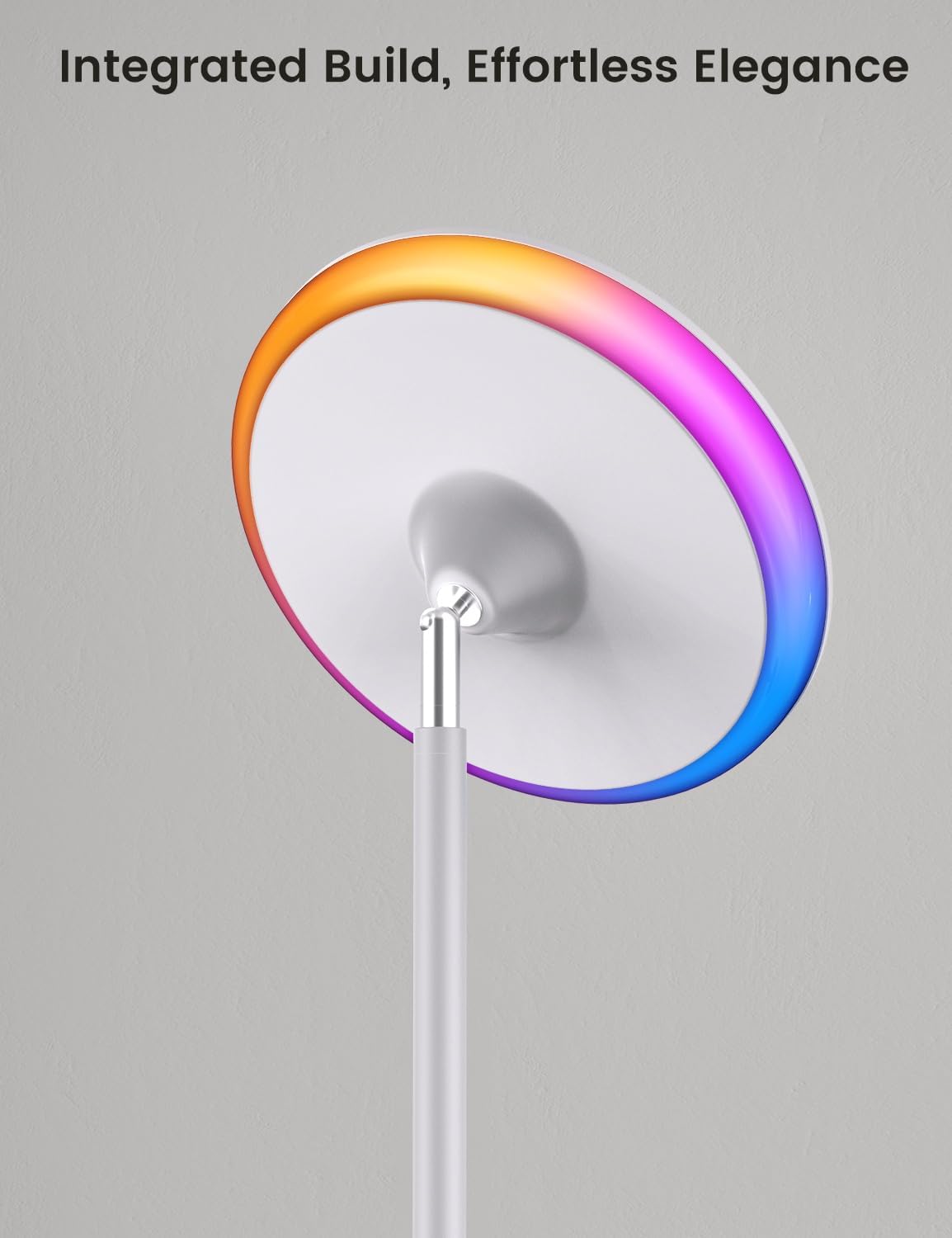 Wowlumenofficial UFO LED Torchiere Floor Lamp with RGB Ambient Light, 42W 3700LM Bright Dimmable Sky Lamp,71in Modern Tall Standing Lamp wi…