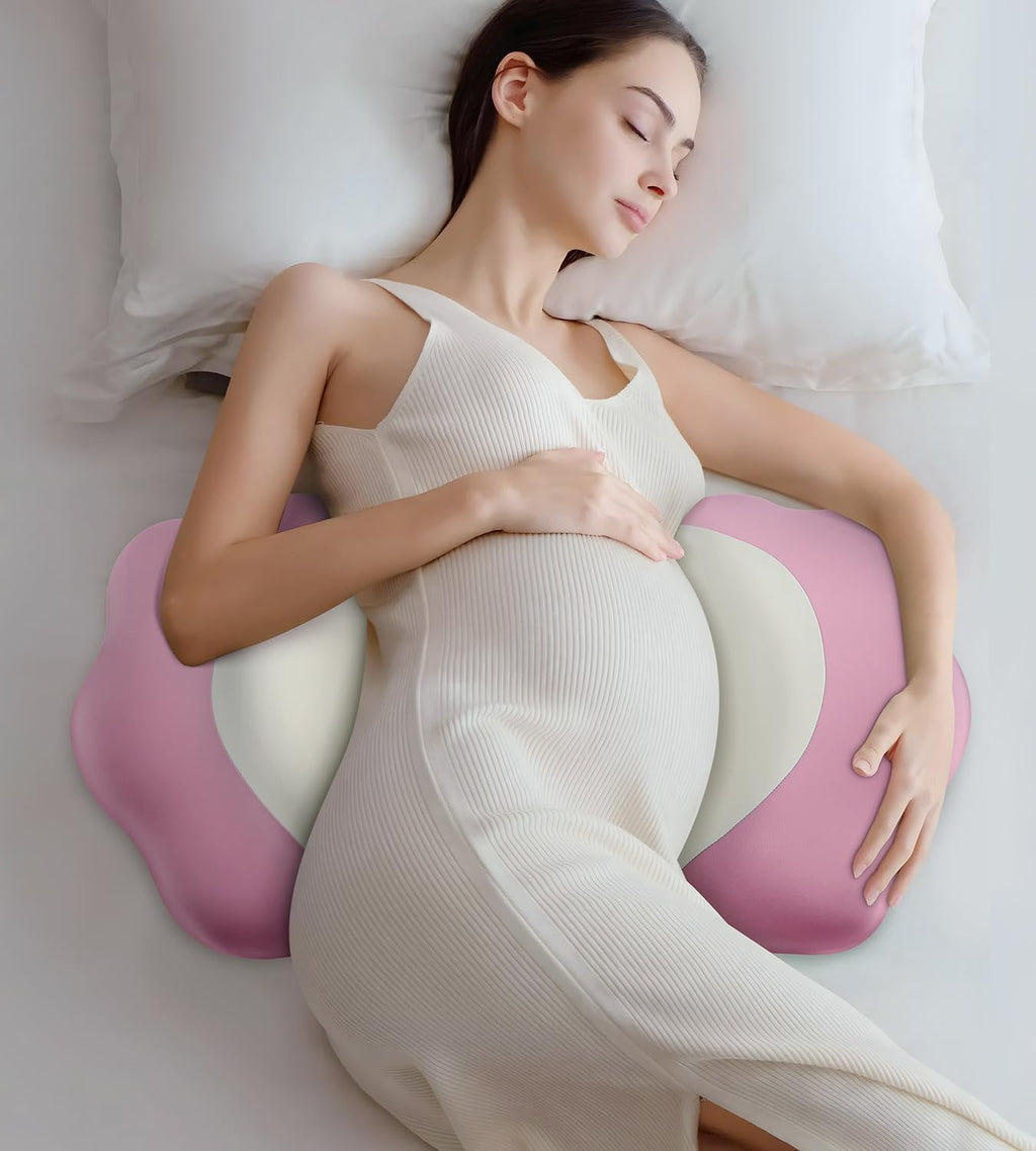Donama Memory Foam Maternity Pillow for Sleeping, Pregnancy Pillows Support for Back Belly HIPS, Adjustable Travel Wedge Pillow for Pregnan…