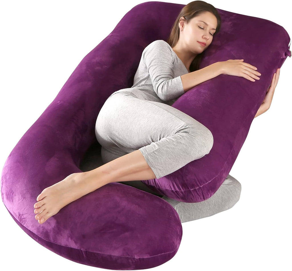 BATTOP Pregnancy Pillows for Sleeping, Full Body Pillow for Pregnancy Women with Removable Cover, Support for Back, HIPS, Legs, Belly, Must…