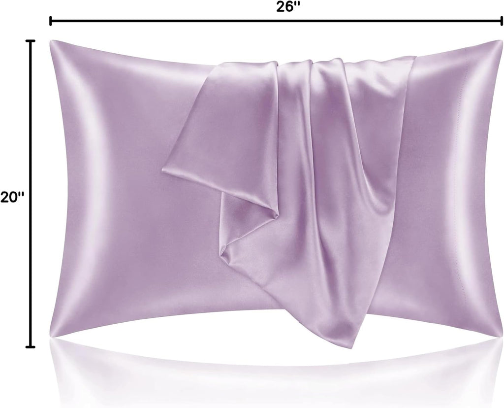 Bedelite Satin Pillowcase for Hair and Skin, Super Soft and Cooling Similar to Silk Pillow Cases 2 Pack with Envelope Closure, Gift for Wom…