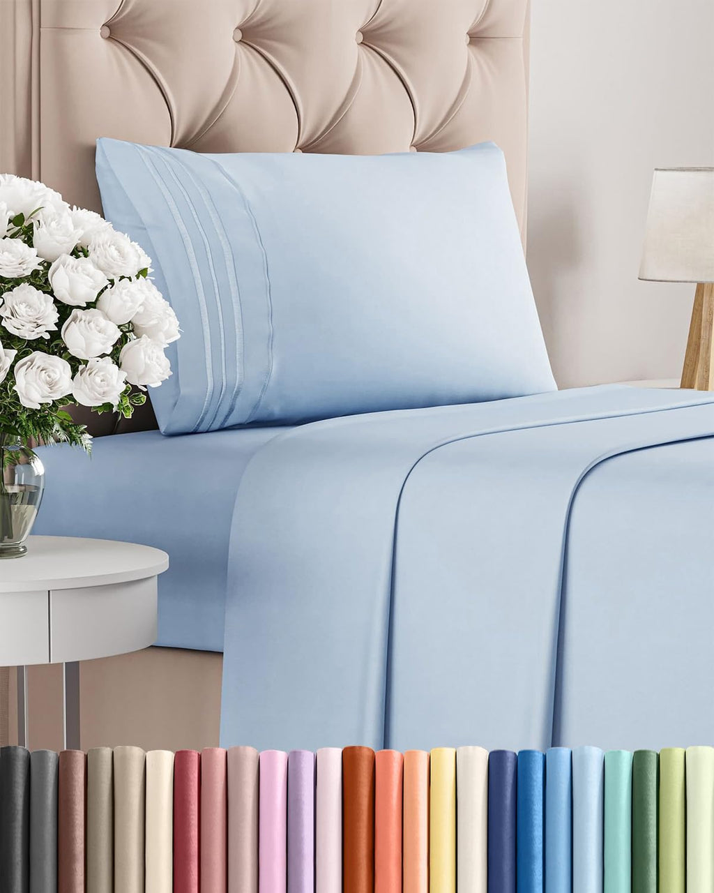Twin Size 3 Piece Sheet Set - Comfy Breathable & Cooling Sheets - Hotel Luxury Bed Sheets for Women & Men - Deep Pockets, Easy-Fit, Extra…