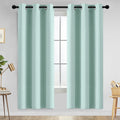 Yakamok Blackout Curtains Room Darkening Thermal Insulated Window Panels, Solid Grommet Top Drapes for Bedroom/Living Room(42Wx72L, Aqua…