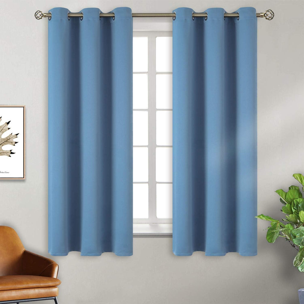 BGment Blackout Curtains for Bedroom - Grommet Thermal Insulated Room Darkening Curtains for Living Room, Set of 2 Panels (38 x 63 Inch, Fa…