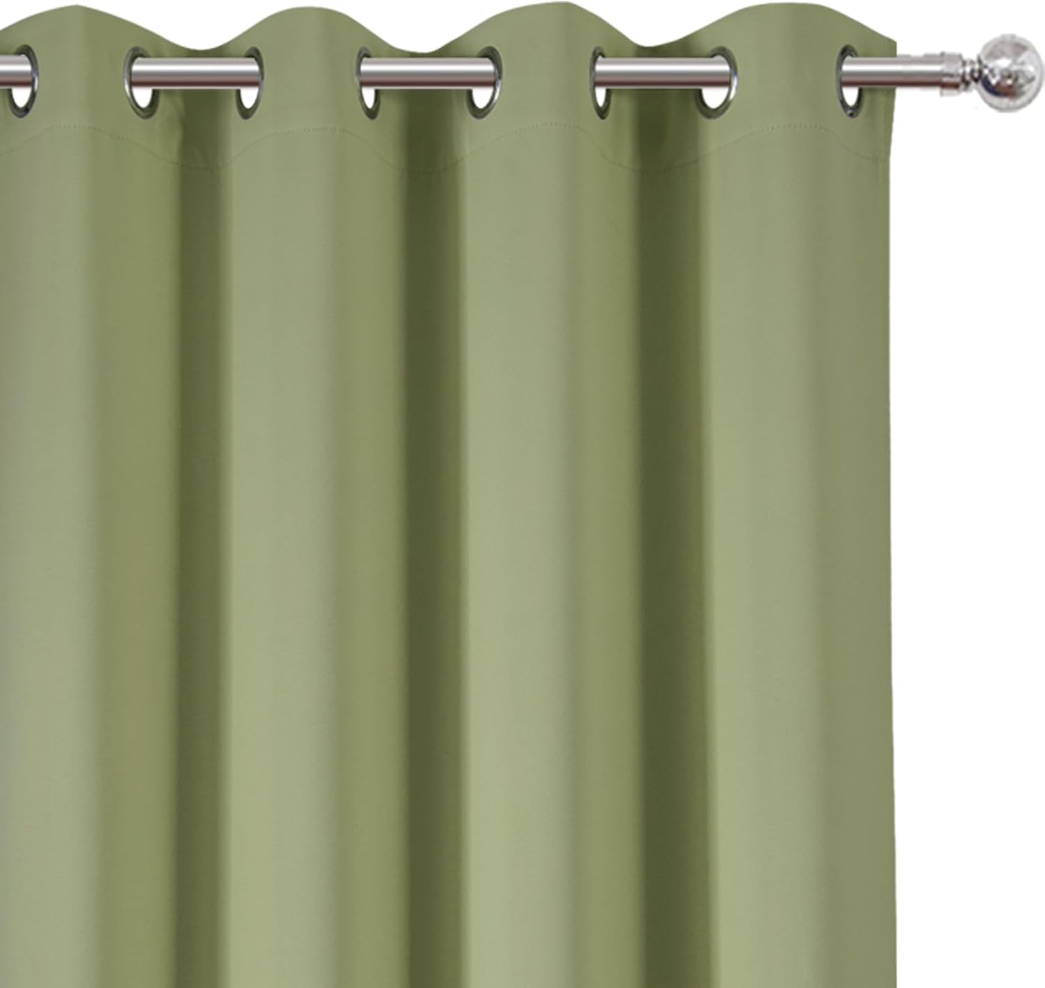 Lemomo Sage Green Thermal Blackout Curtains/52 x 45 Inch/Set of 2 Panels Room Darkening Curtains 45 Inch Green
