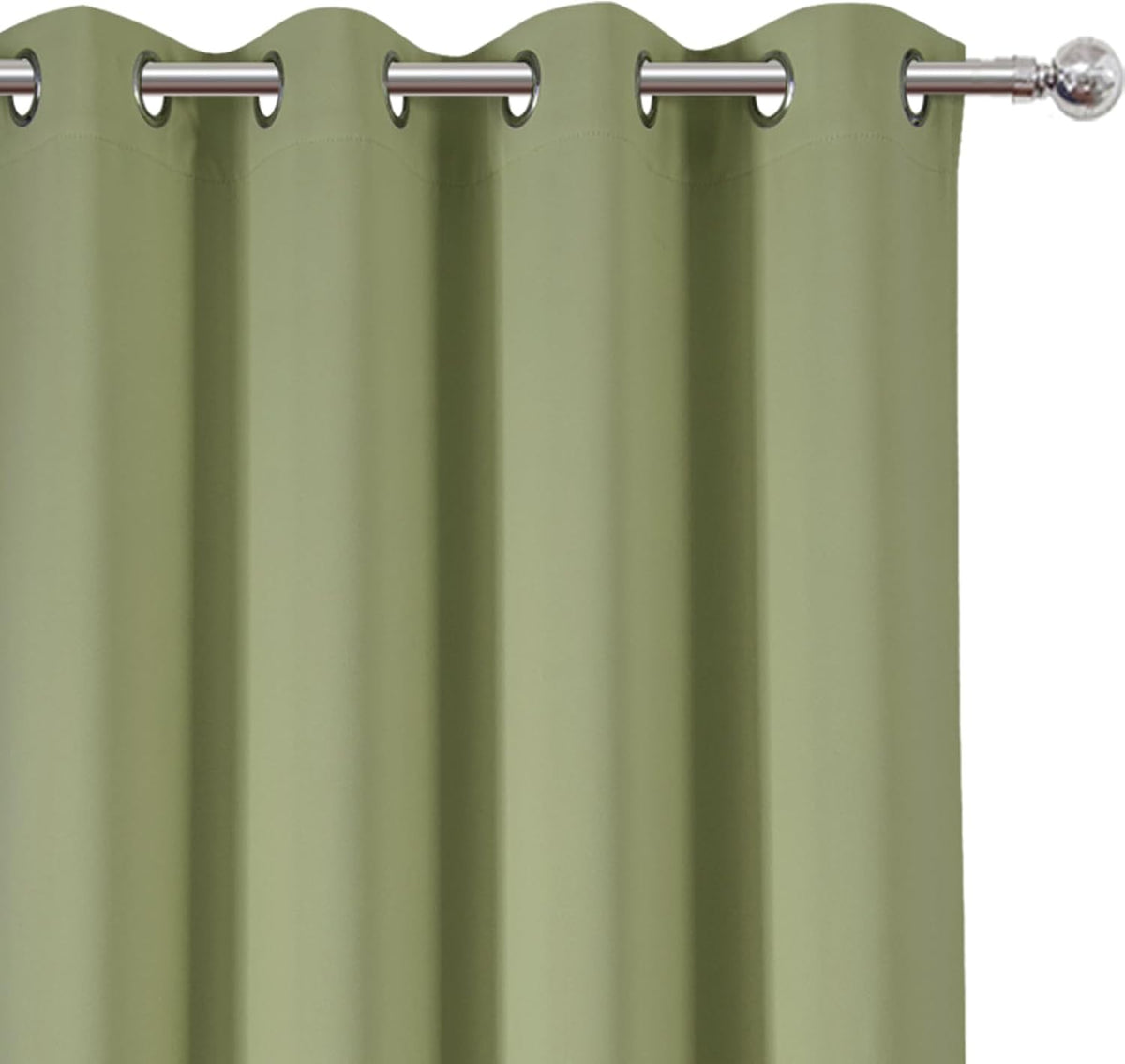 Lemomo Blackout Curtains 66 x 95 inch/Sage Green Curtains Set of 2 Panels/Thermal Insulated Room Darkening Bedroom Curtains 95 inch Green