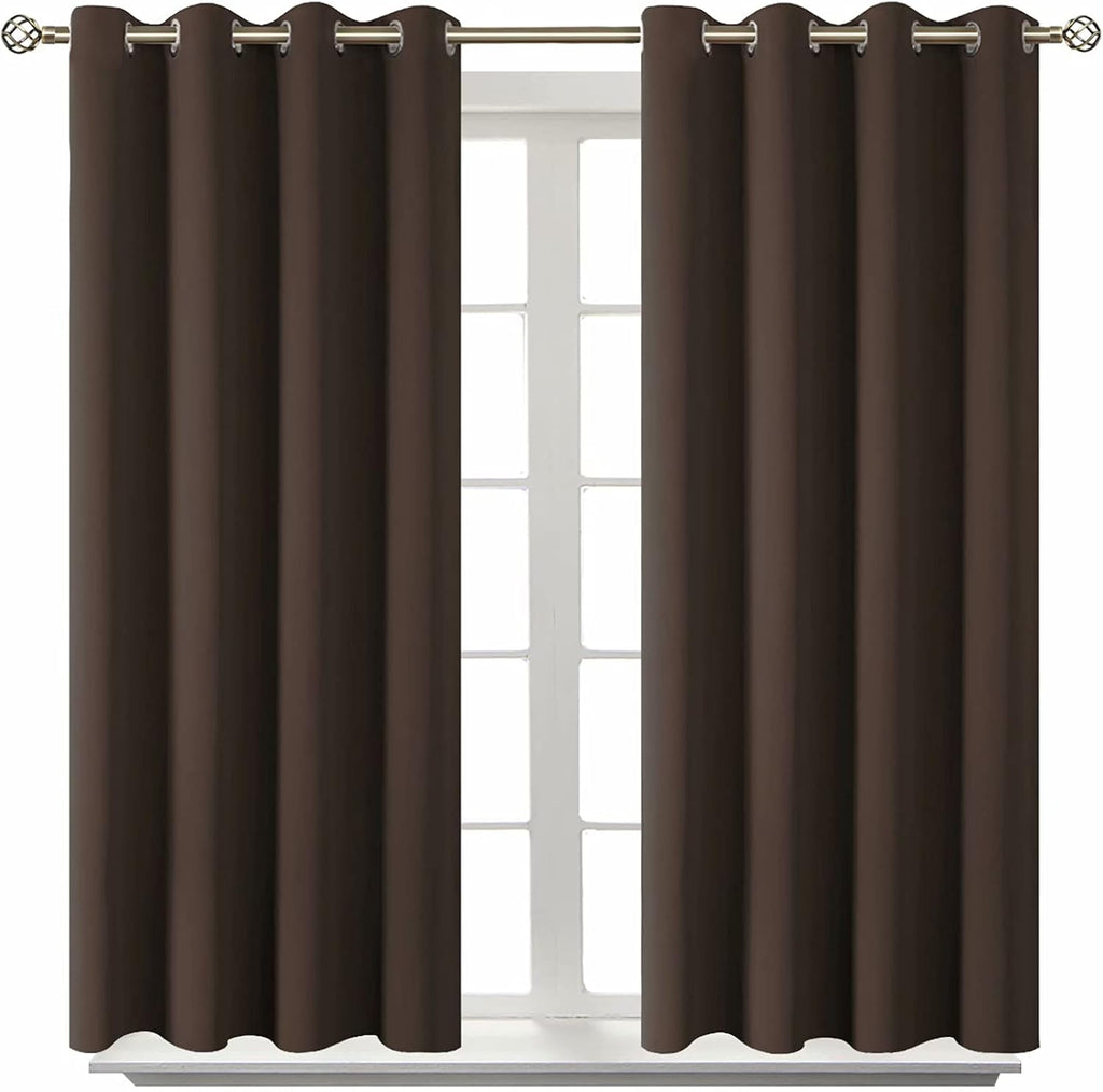 BGment Blackout Curtains for Living Room - Grommet Thermal Insulated Room Darkening Curtains for Bedroom, 2 Panels of 52 x 54 Inch, Brown 5…