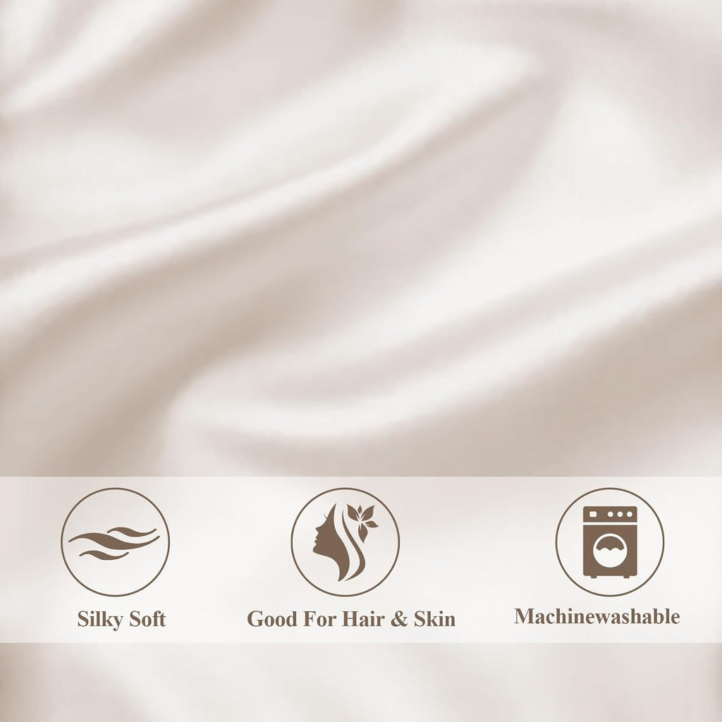 Vielit King Satin Pillowcase for Hair 2pc, Similar to Silk Pillow Cases, Easier comfort Than Silk Pillowcase Gifts for Women…