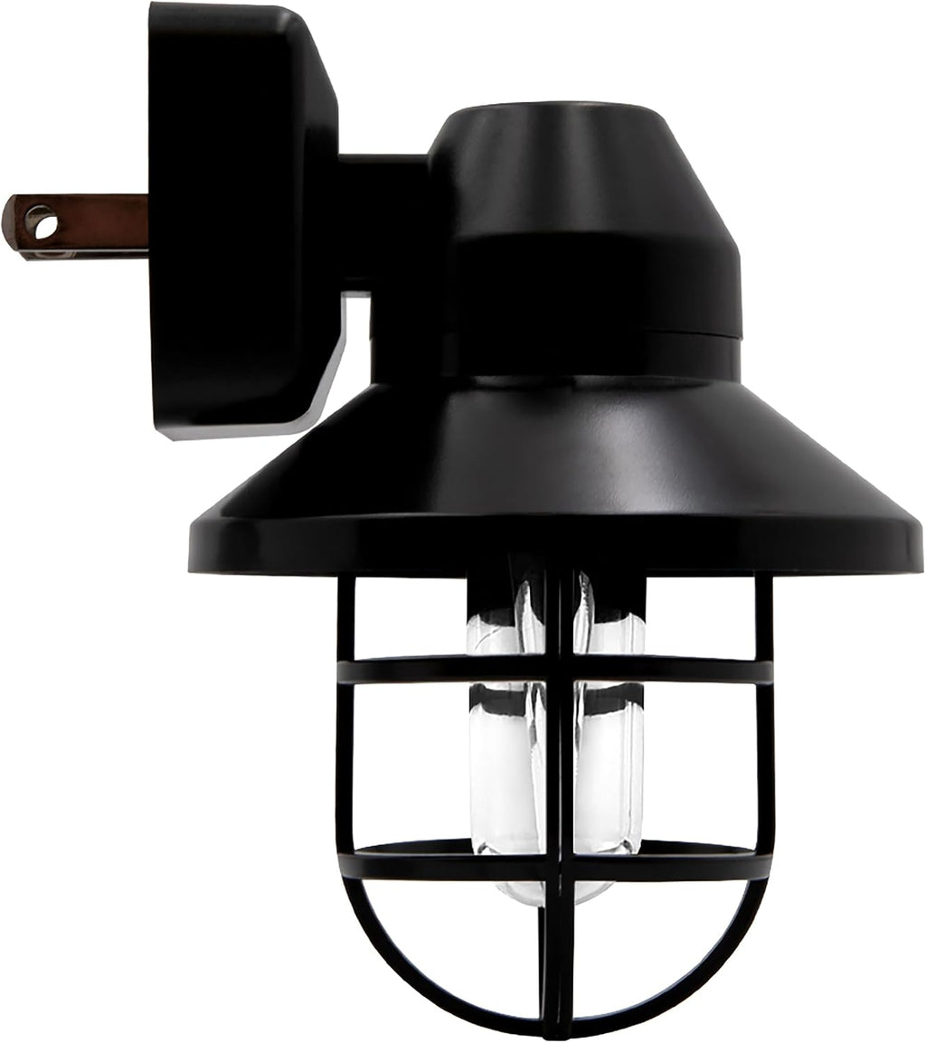 Maxxima Decorative Vintage LED Night Light, Farmhouse Plug-in Wall Outlet Light, 3000K Warm White, Features Automatic Dusk-to-Dawn…